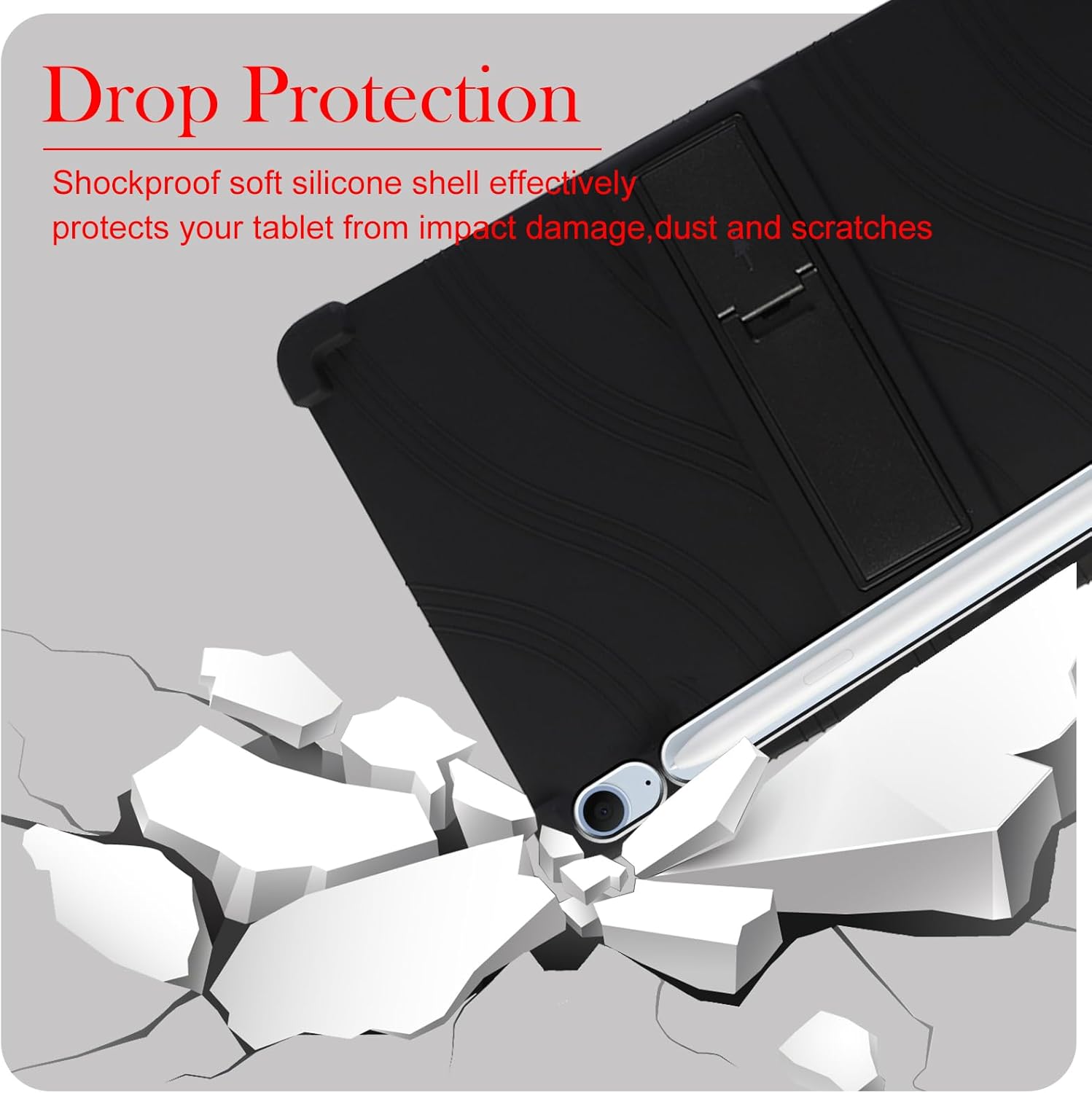 Samsung Galaxy Tab S10 FE+ Plus Case Tablet Stand Cover Kids Heavy duty Shockproof Black