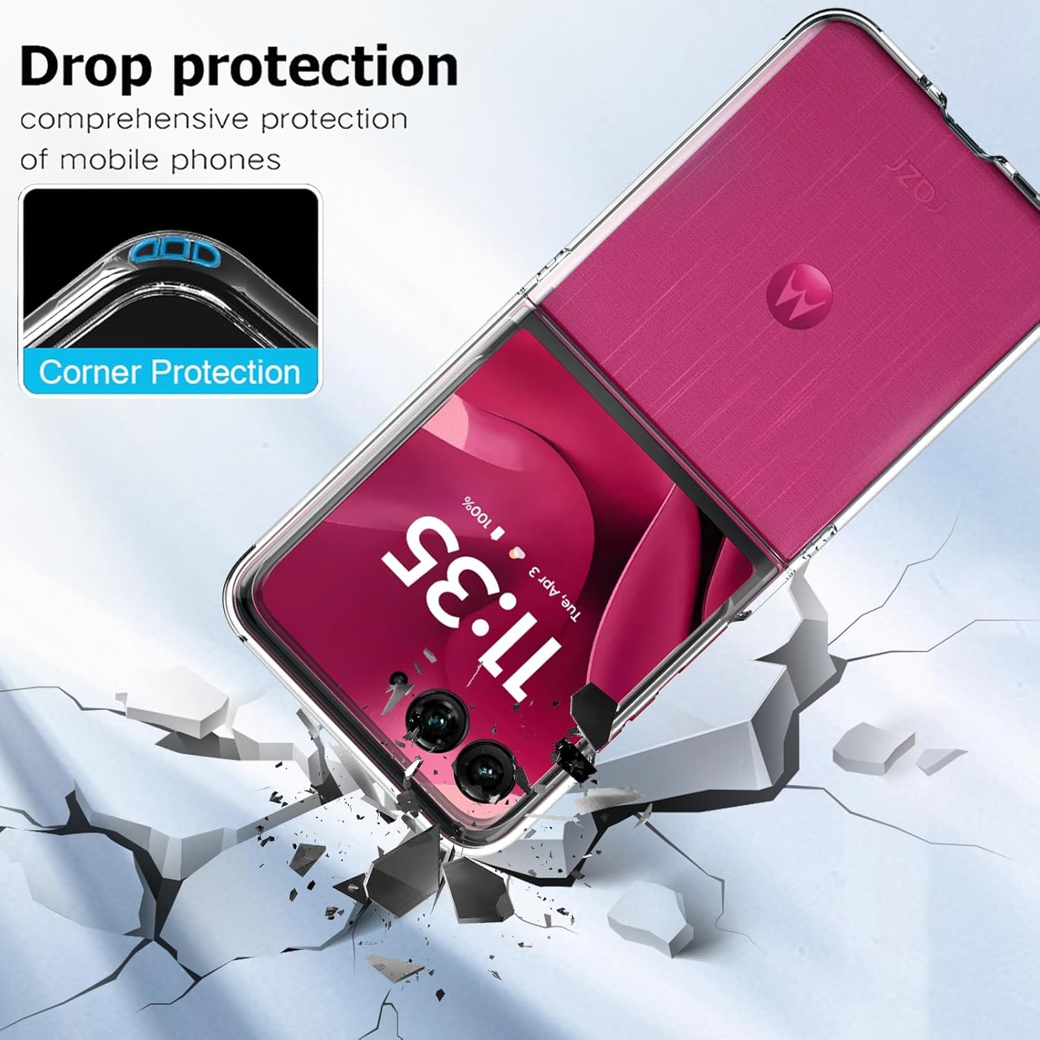 Motorola Razr 70 / 70 Plus / 70 Ultra Case Clear Hard Phone Cover