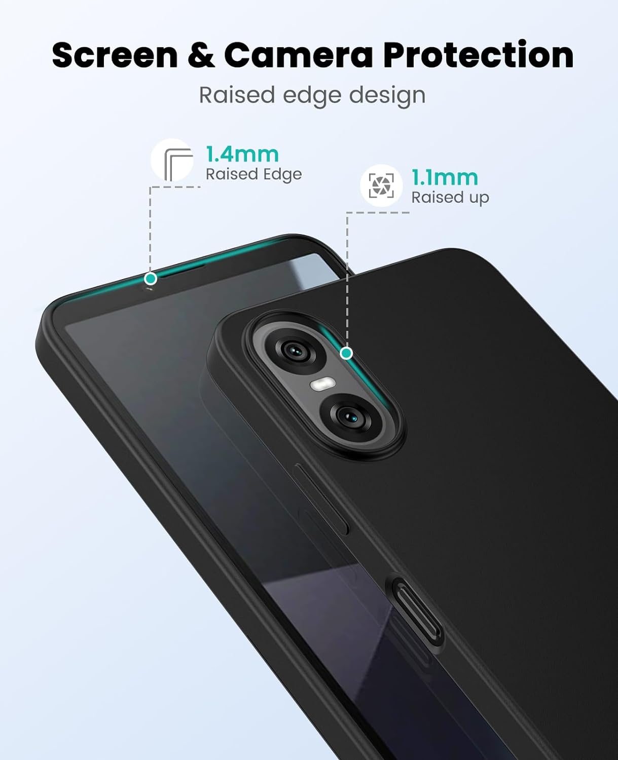 Sony Xperia 10 VI Case Matte Soft Black Gel Phone