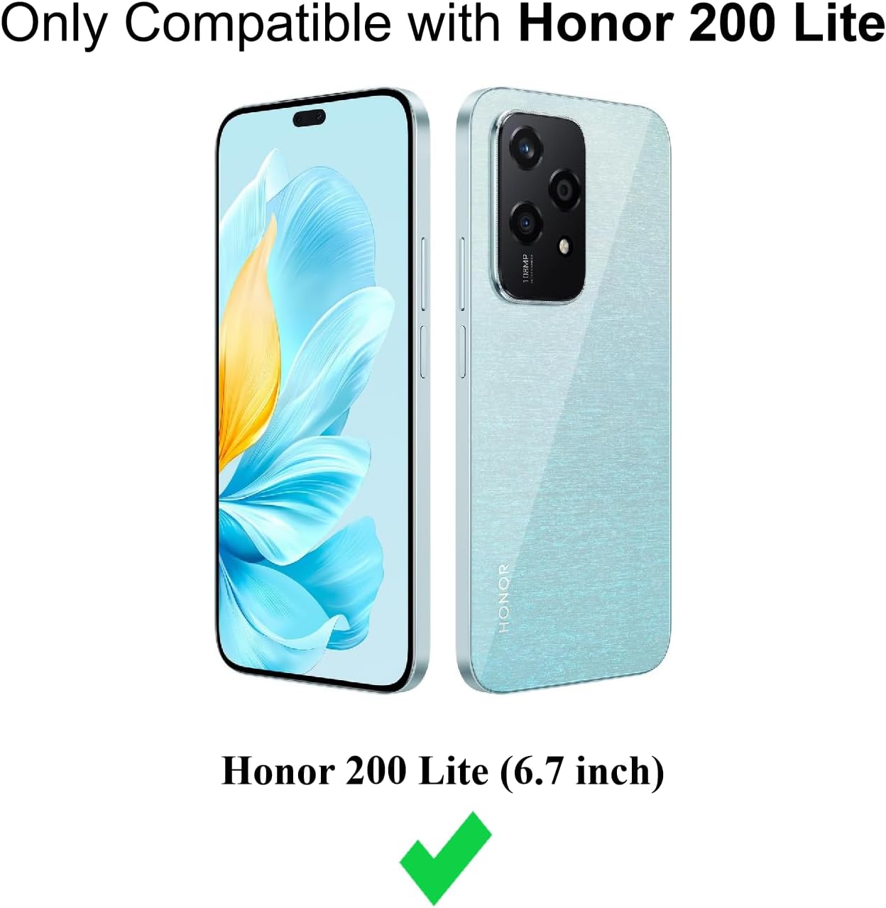 Honor 200 Lite Case Clear Silicone Shockproof Gel Phone Cover