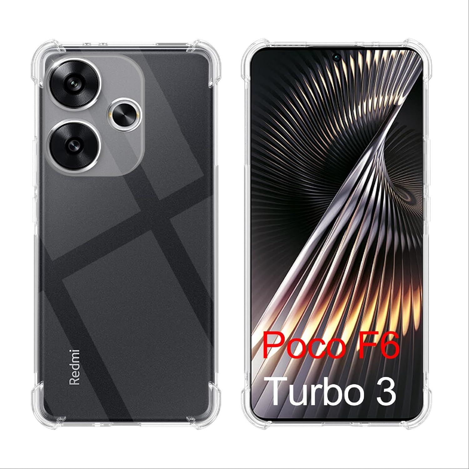 Xiaomi Poco F6 / F6 Pro  Case Clear Silicone Shockproof Gel Phone Cover
