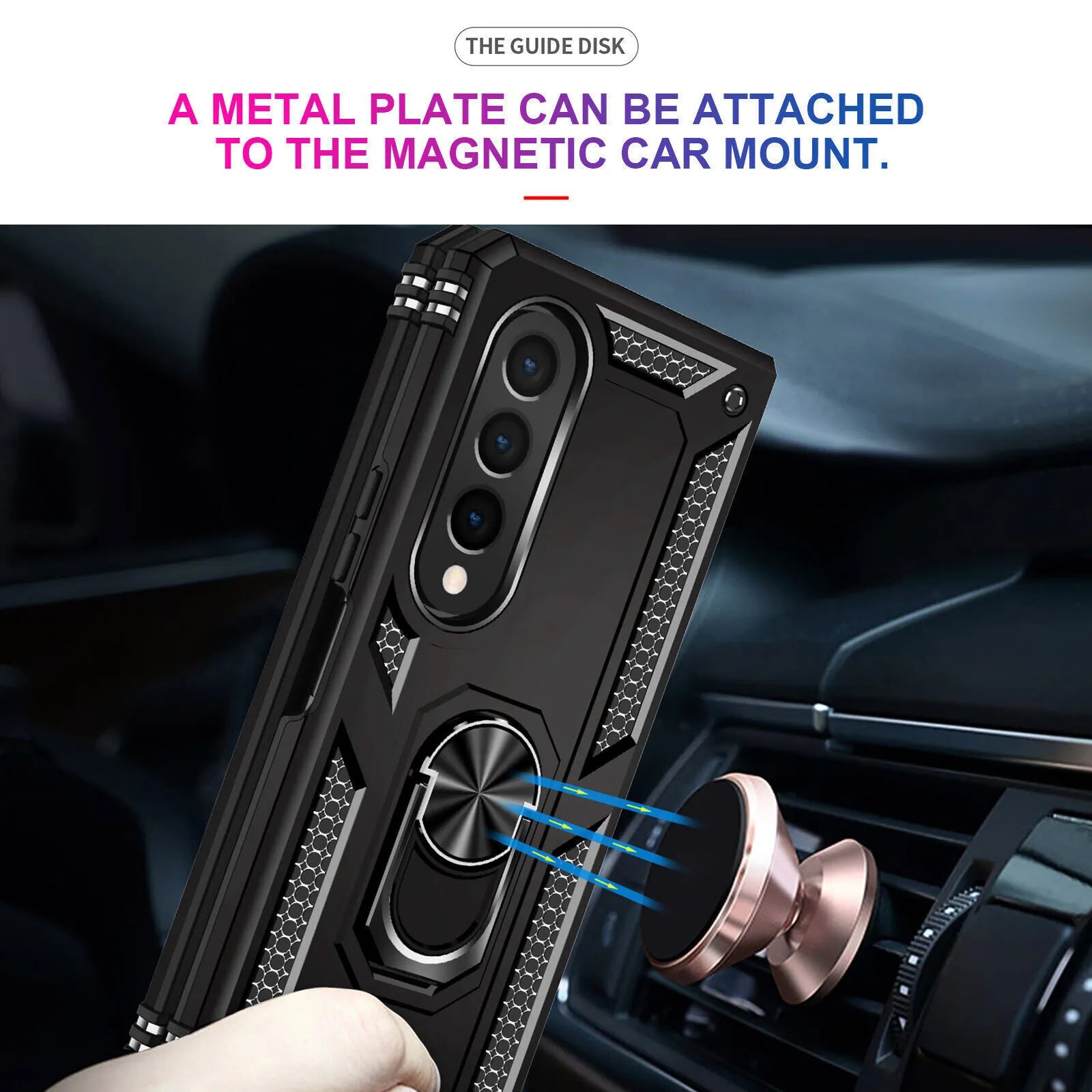 Samsung Galaxy Z Fold 6 Case Shockproof Ring Stand Phone Cover