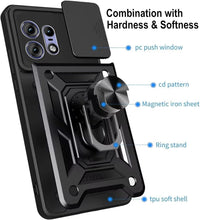 Motorola Edge 50 Neo Case Shockproof Ring Stand Phone Camera Lens Cover