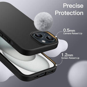 Apple iPhone 15 Plus Case Matte Soft Black Gel Phone Cover