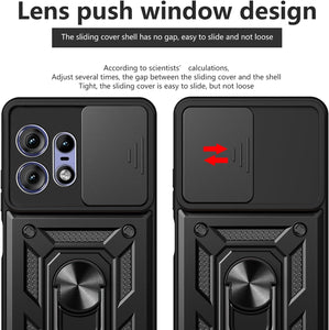 Motorola Edge 50 Neo Case Shockproof Ring Stand Phone Camera Lens Cover