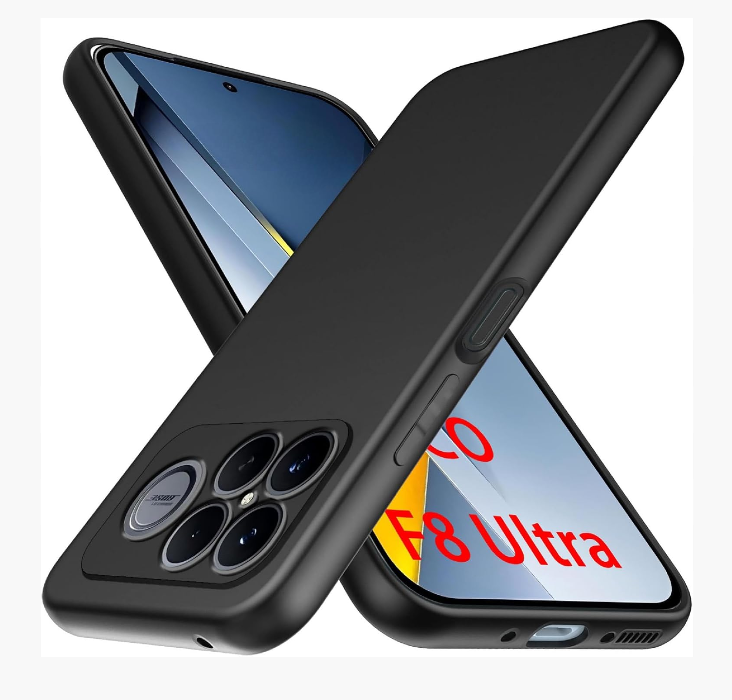 Xiaomi Poco F8 Pro / F8 Ultra Case Matte Soft Black Gel Phone