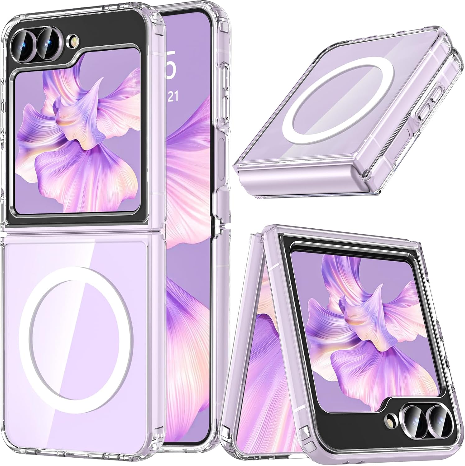 Samsung Galaxy Z Flip 7 FE Clear Case Magsafe Phone Cover Magnetic