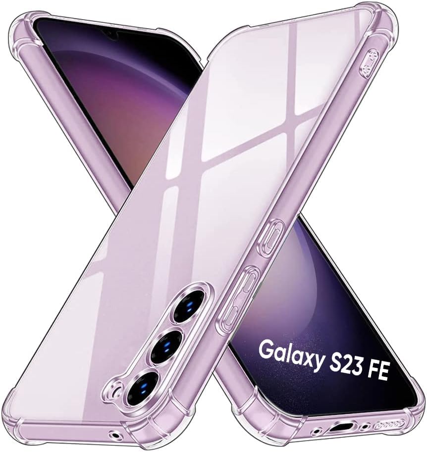 Samsung Galaxy S23 FE Case Clear Silicone Shockproof Gel Phone Cover
