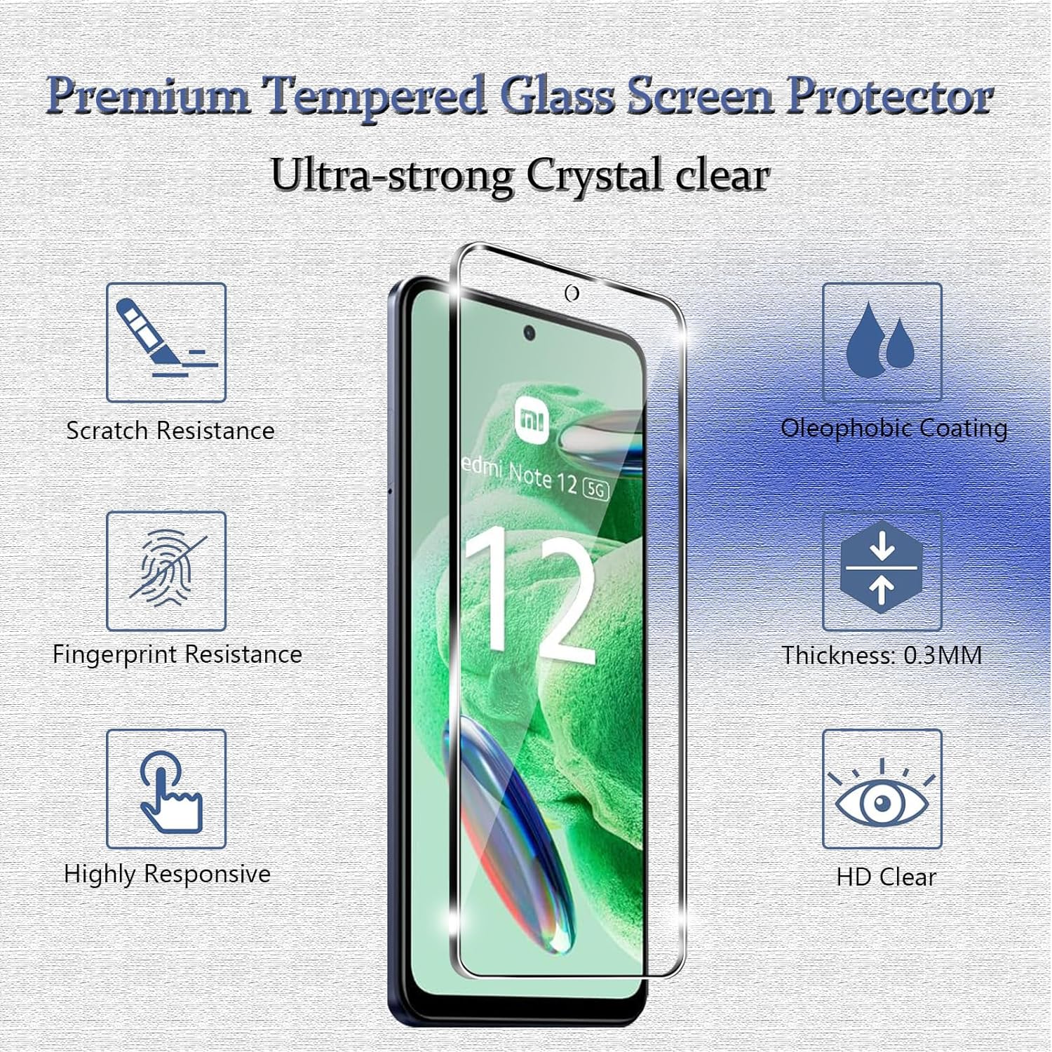Xiaomi Redmi Note 12 5G Screen Protector & Camera lens