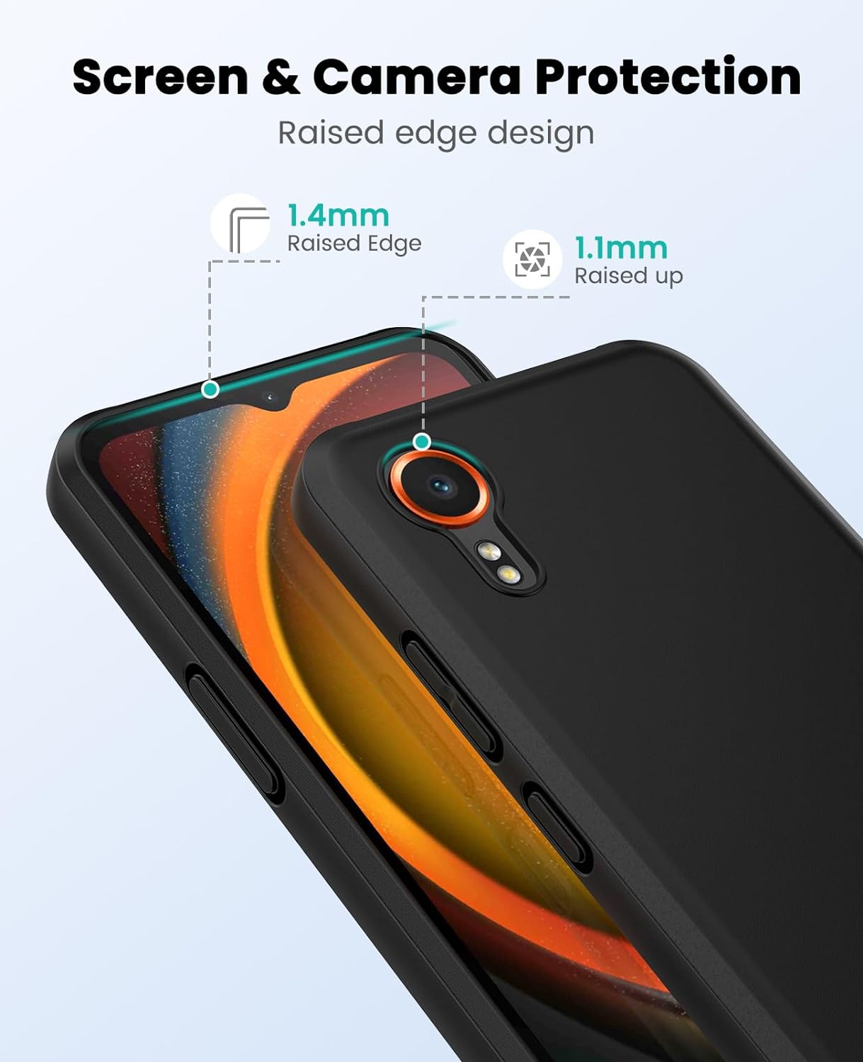 Samsung Galaxy Xcover 7 Case Matte Soft Black Gel Phone
