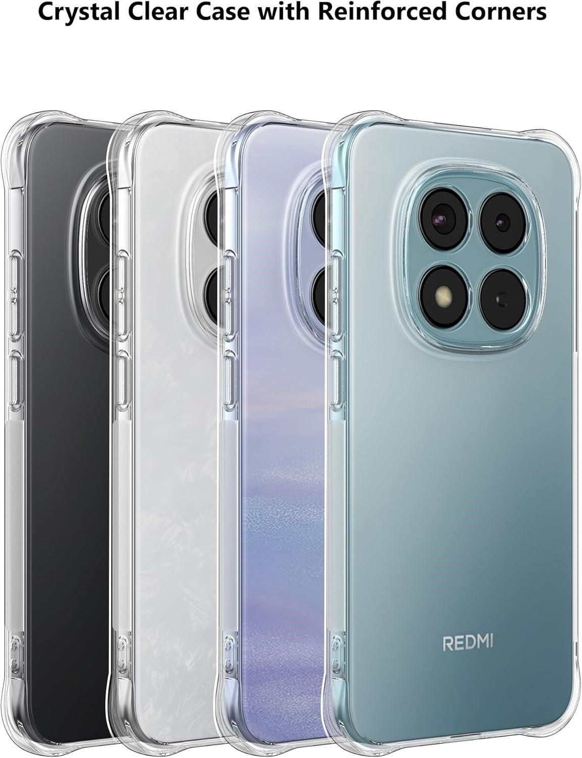 Xiaomi Redmi Note 15/15 Pro 4G/15 4G/15 Pro/Pro+ Plus Case Clear Silicone Shockproof Gel Phone Cover