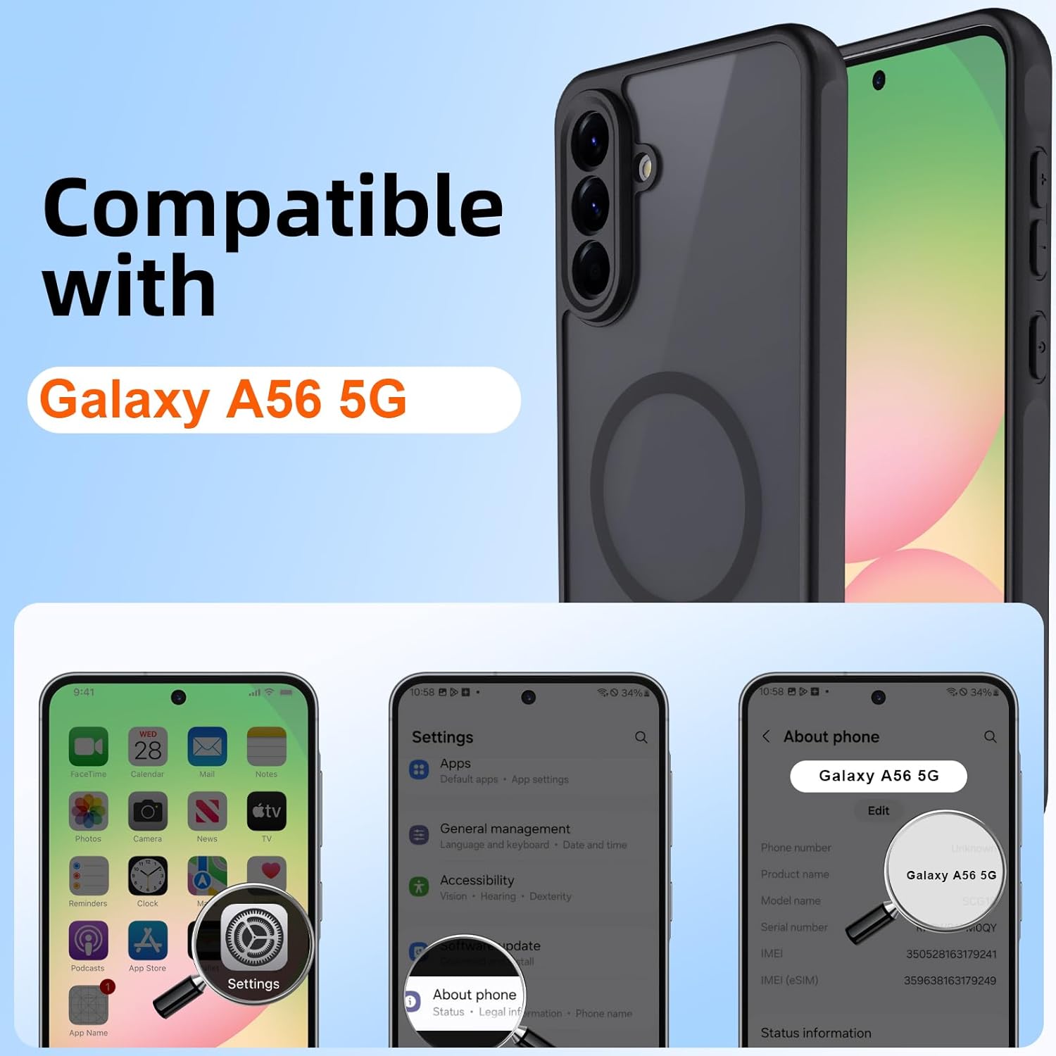 Samsung Galaxy A56 5G Case Magsafe Phone Cover Magnetic