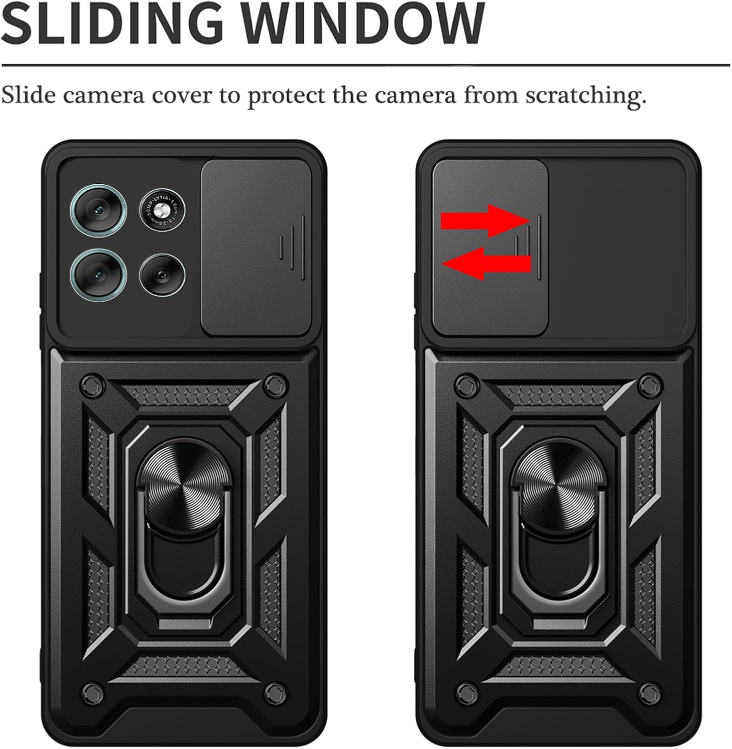Motorola Moto G56 Case Shockproof Ring Stand Phone Cover