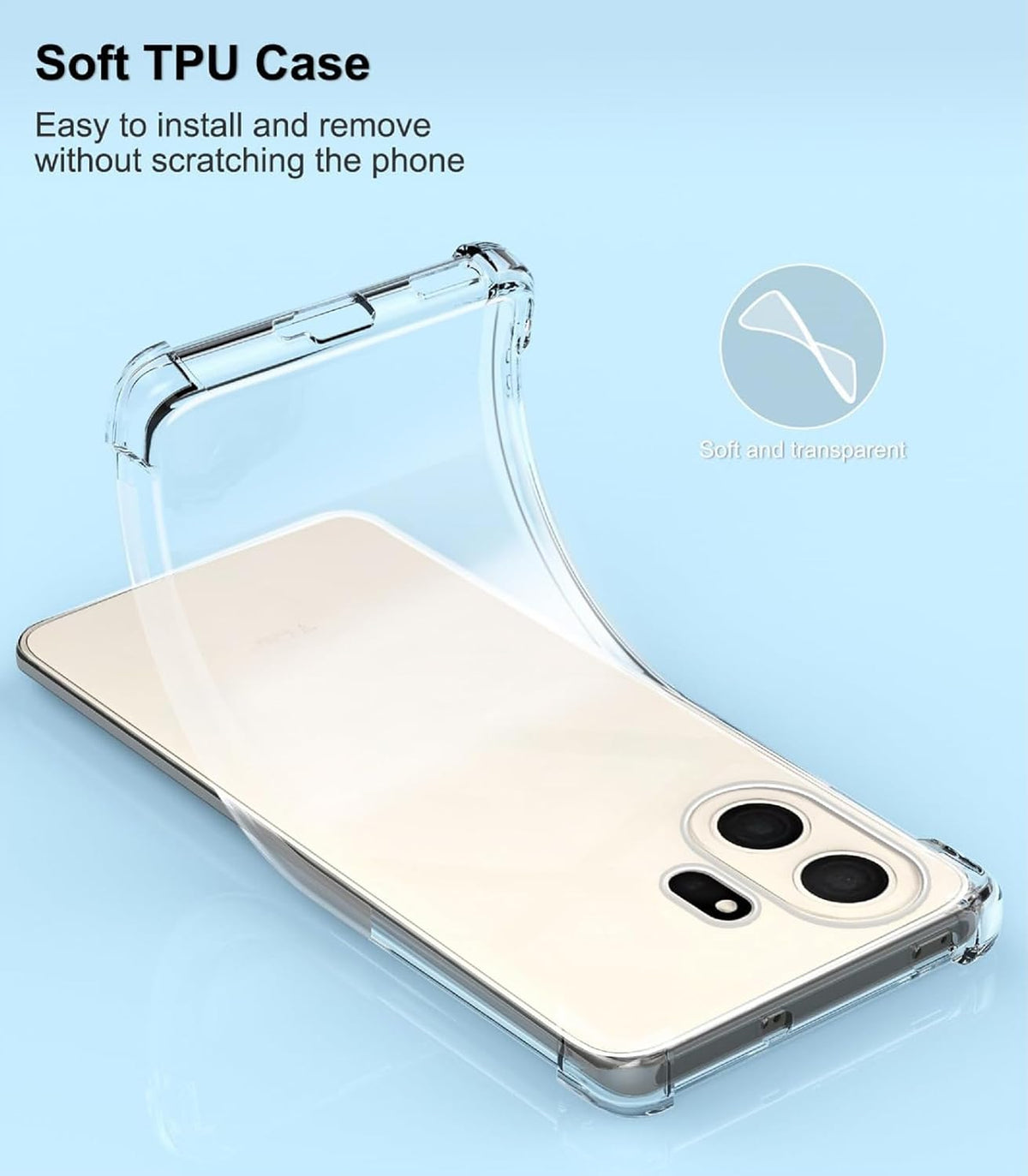 TCL NxtPaper 70 Pro Case Clear Gel Phone Cover