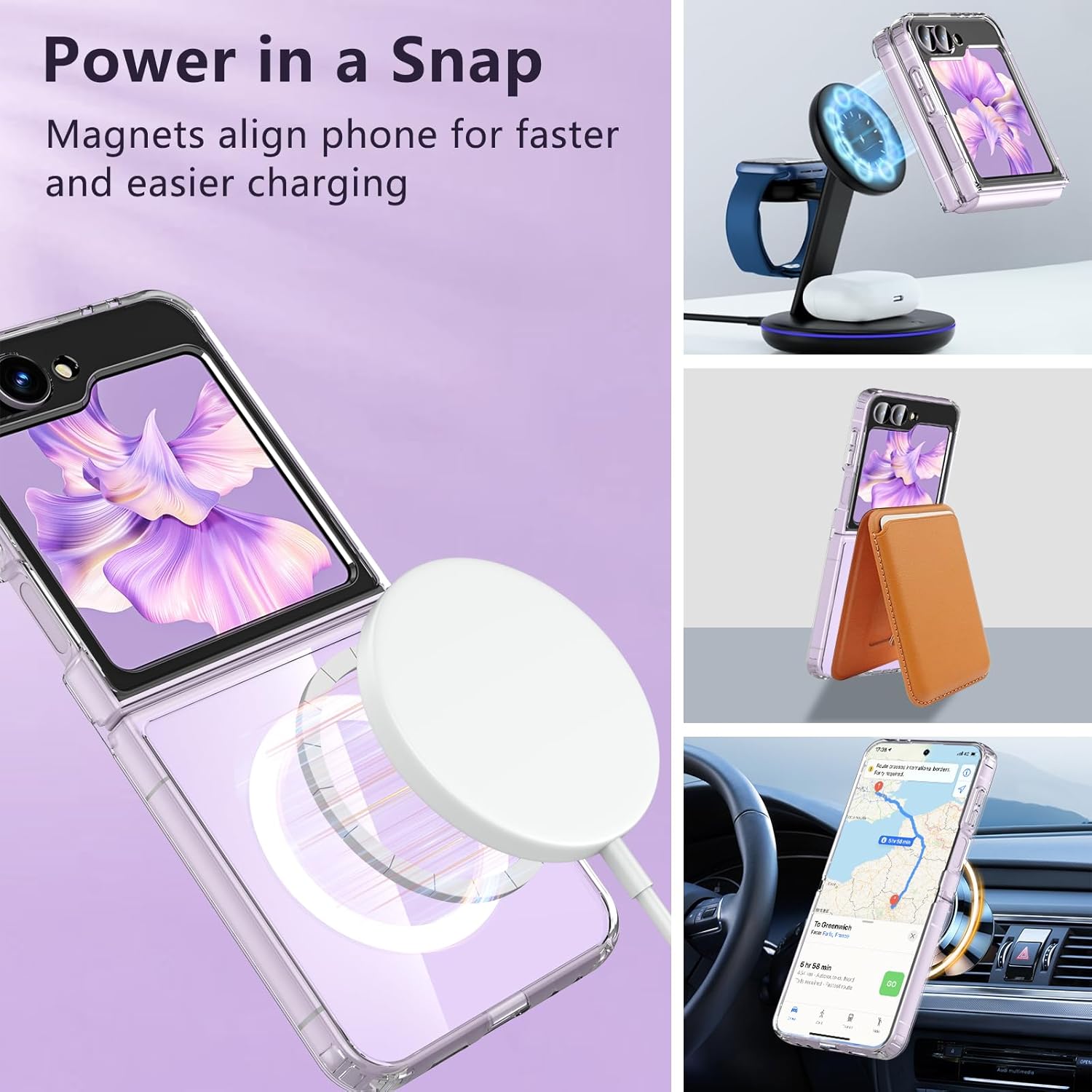 Samsung Galaxy Z Flip 7 FE Clear Case Magsafe Phone Cover Magnetic