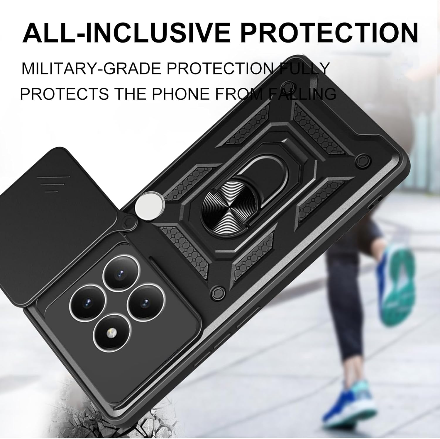 Xiaomi Poco F8 Pro / F8 Ultra Case Shockproof Ring Stand Phone Cover & Screen Protector