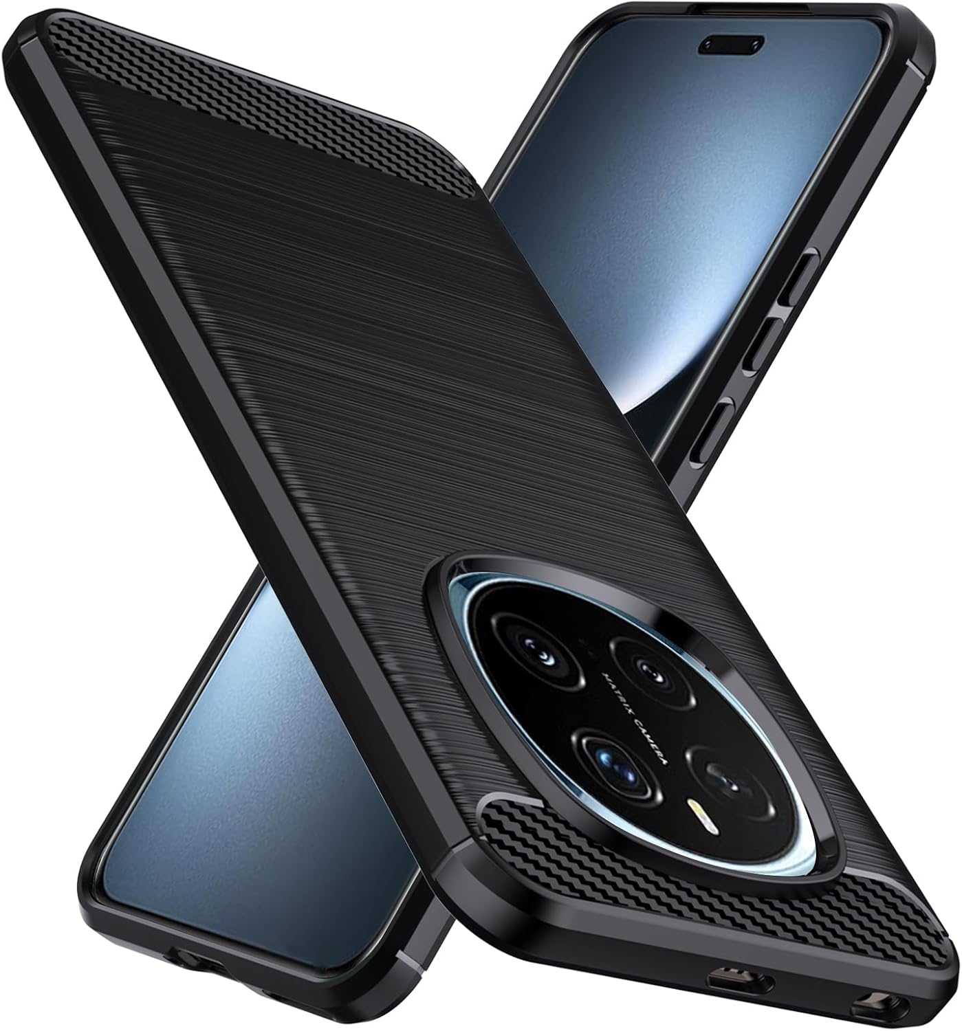 Honor Magic 7 Pro Case Carbon Fibre Phone Cover + Screen Protector