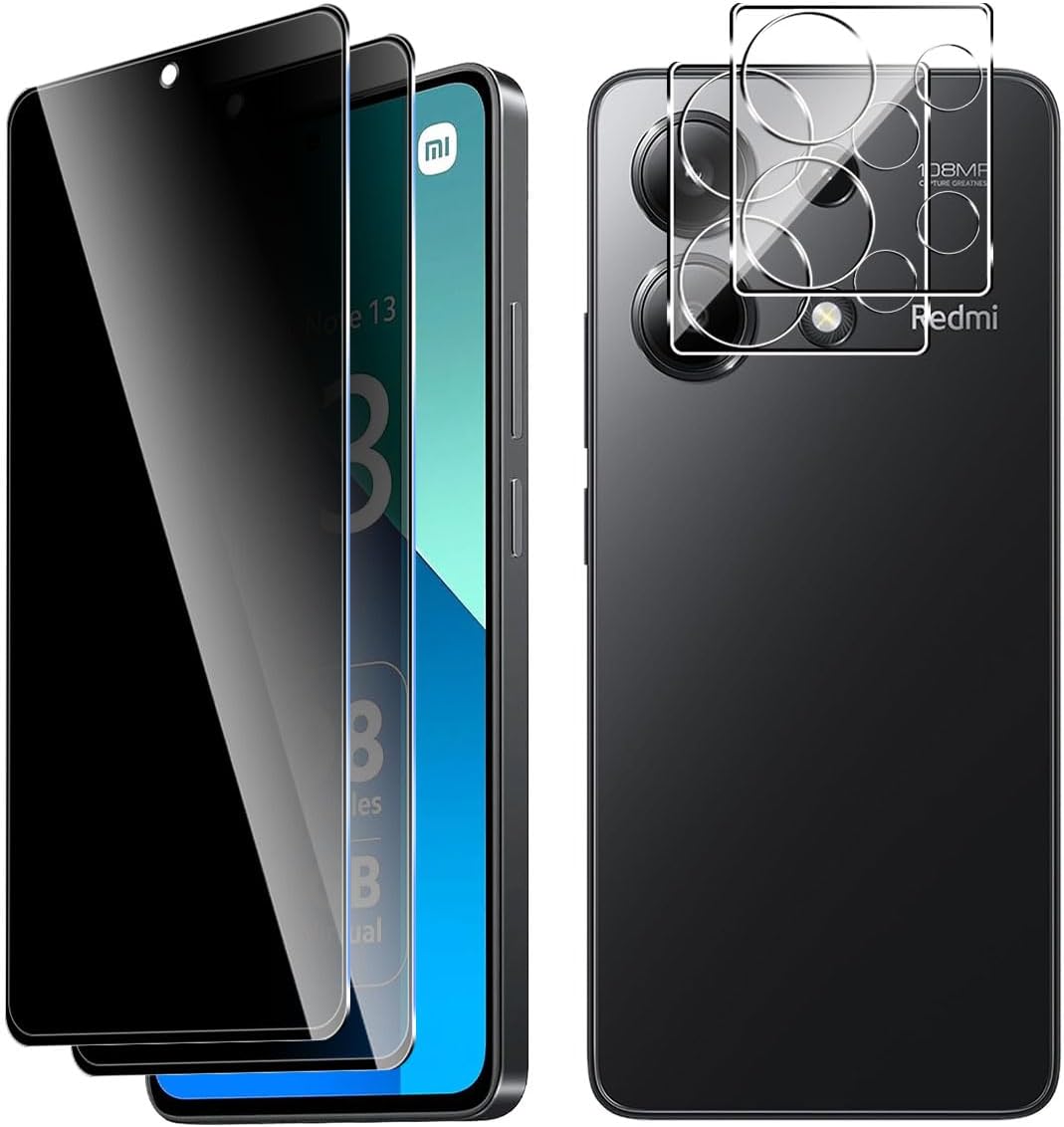 Xiaomi Redmi Note 13 Pro 4G Screen Protector Privacy Anti-Spy + Camera