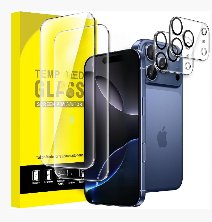 iPhone 17 Air Pro Max Screen Protector & Camera lens [2 Pack]