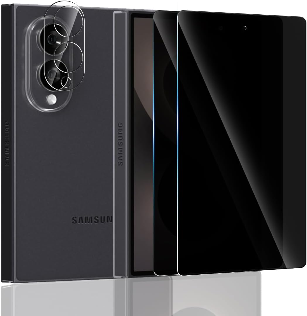 Samsung Galaxy Z Fold 8 Screen Protector Privacy Anti-Spy + Camera Lens 2Pack