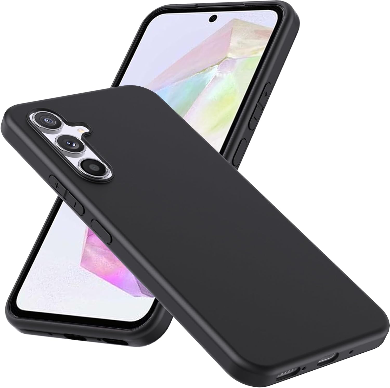 Samsung Galaxy A35 5G Case Matte Soft Black Gel Phone