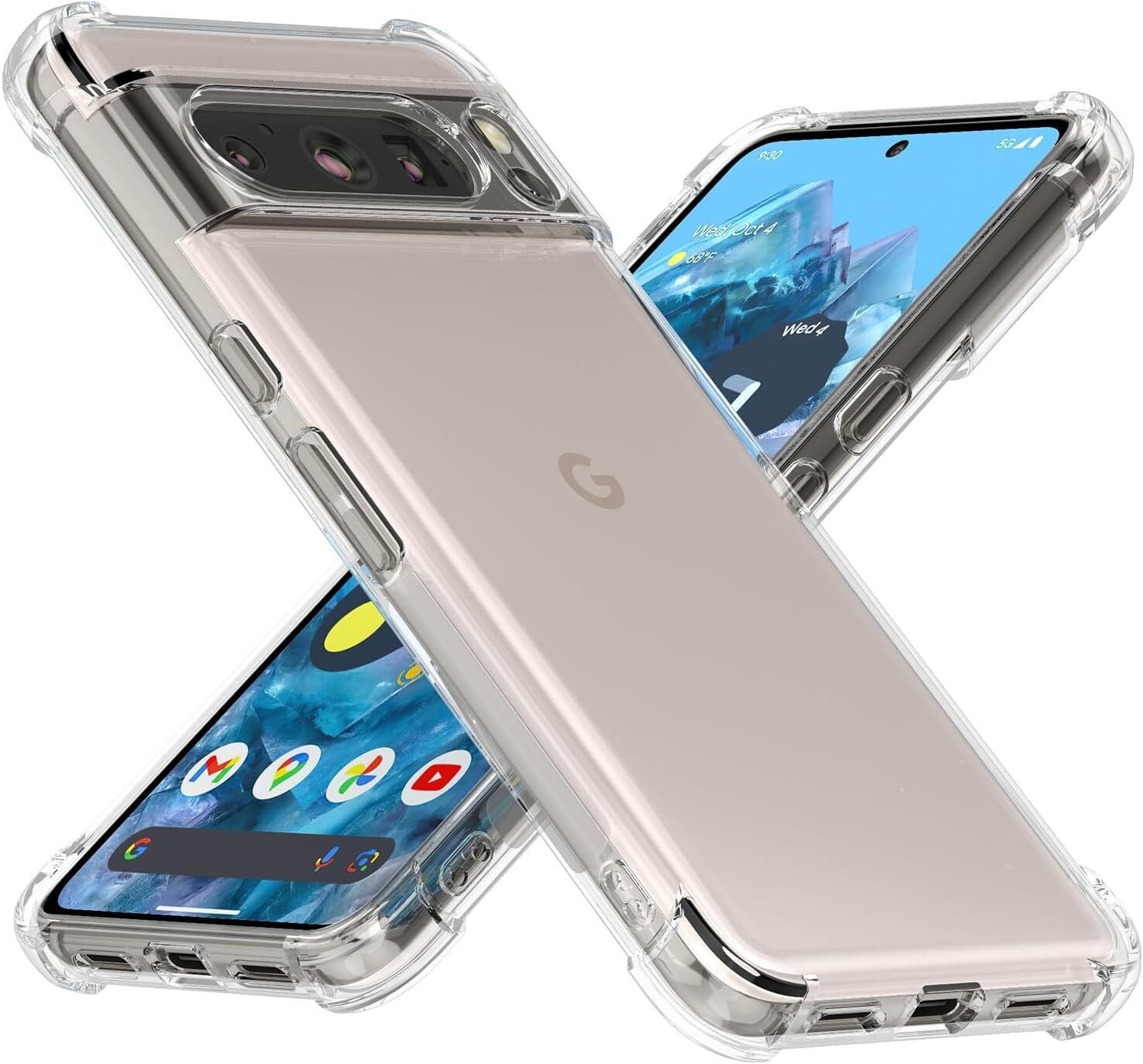 Google Pixel 8 / 8 pro Case Clear Silicone Shockproof Gel Phone Cover
