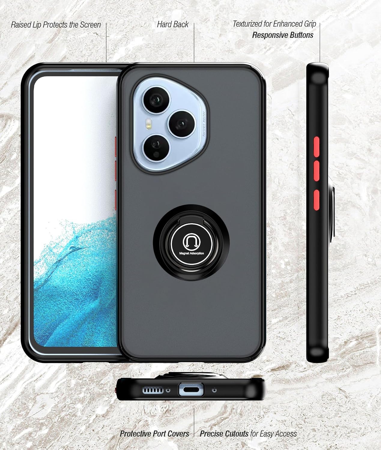 Honor 400 Pro / 400 Lite / 400 Case Kickstand Shockproof Cover Heavy Duty