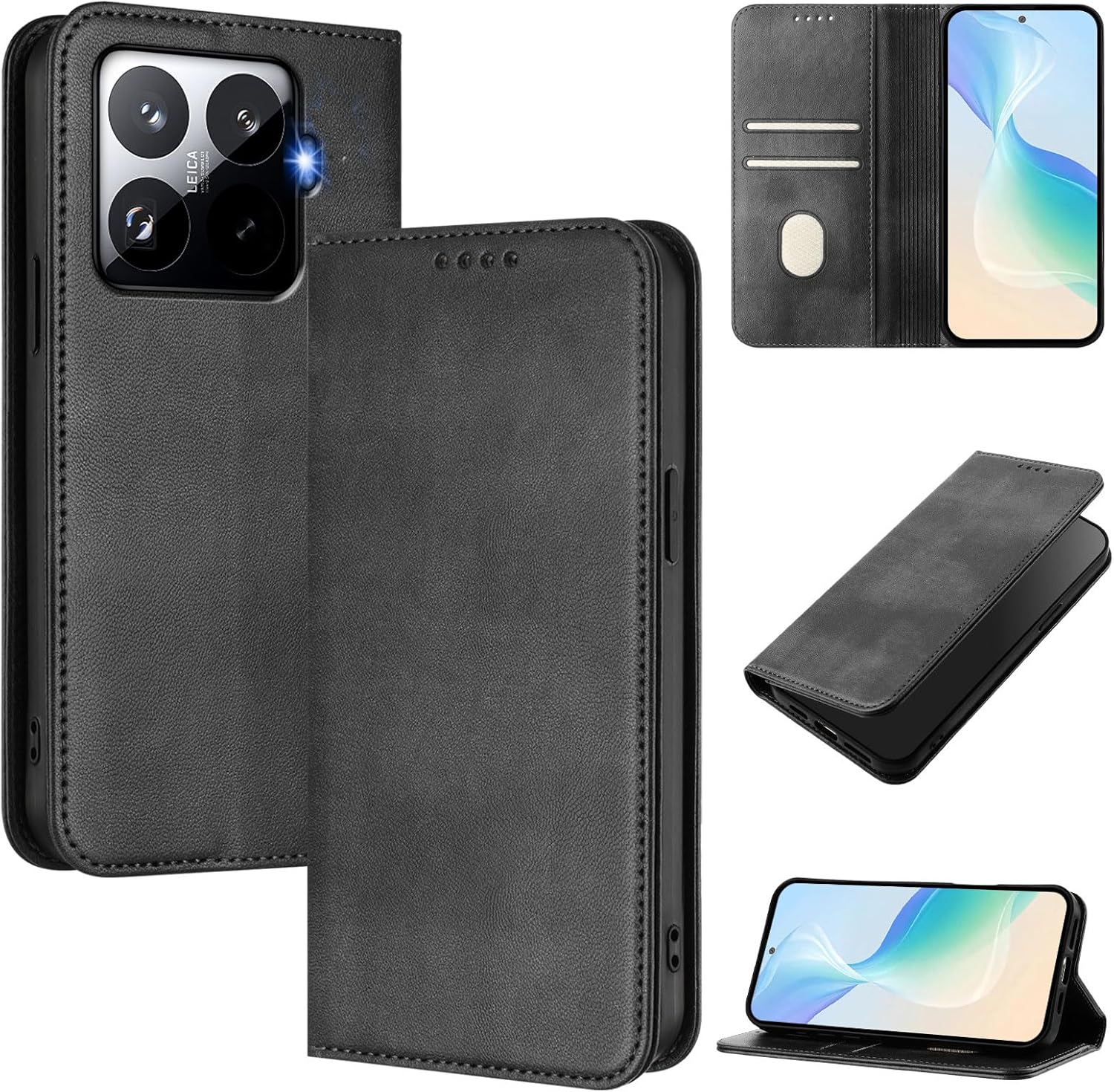 Xiaomi 15T / 15T Pro Case Leather Wallet Flip Book Stand Phone Cover RFID