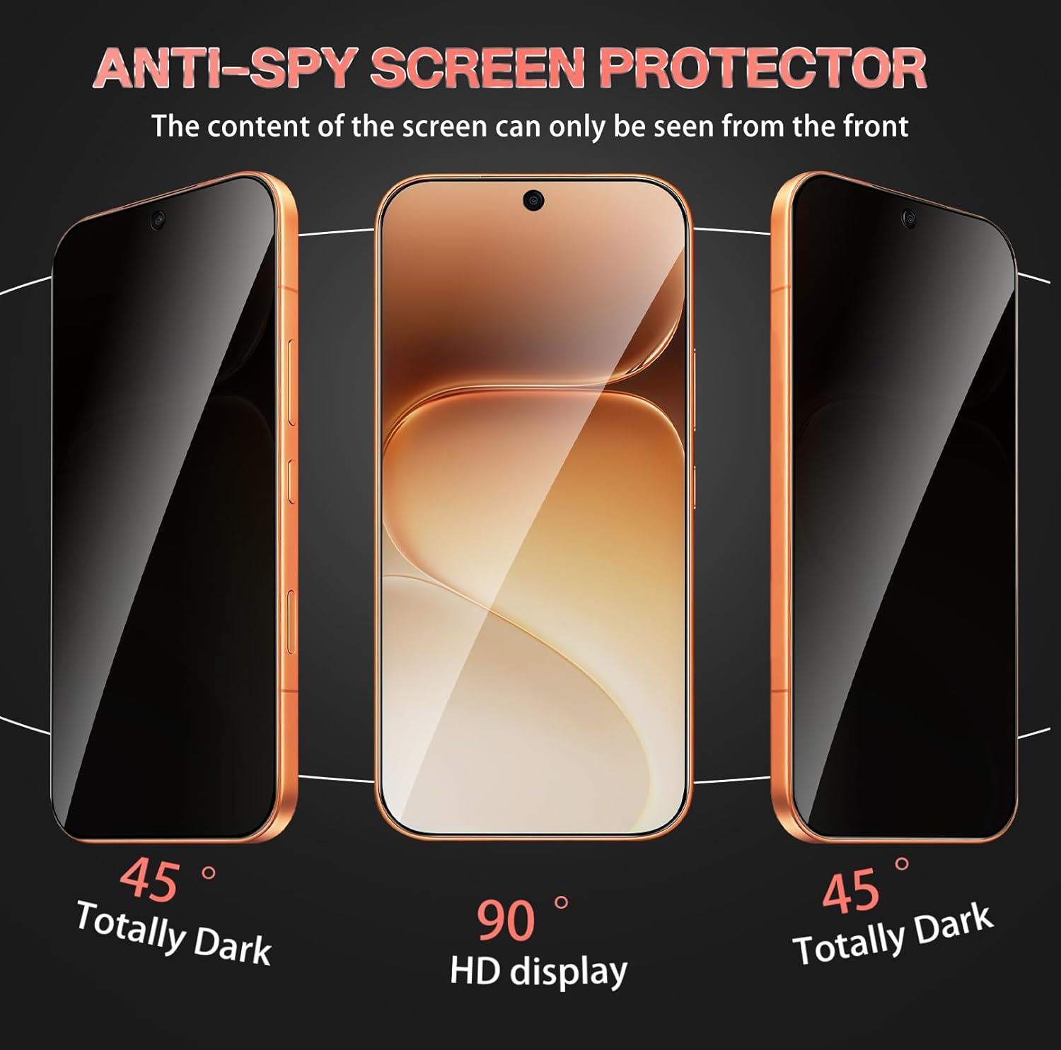 Honor 600 / Lite / Pro Privacy Screen Protector Glass  2 Pack