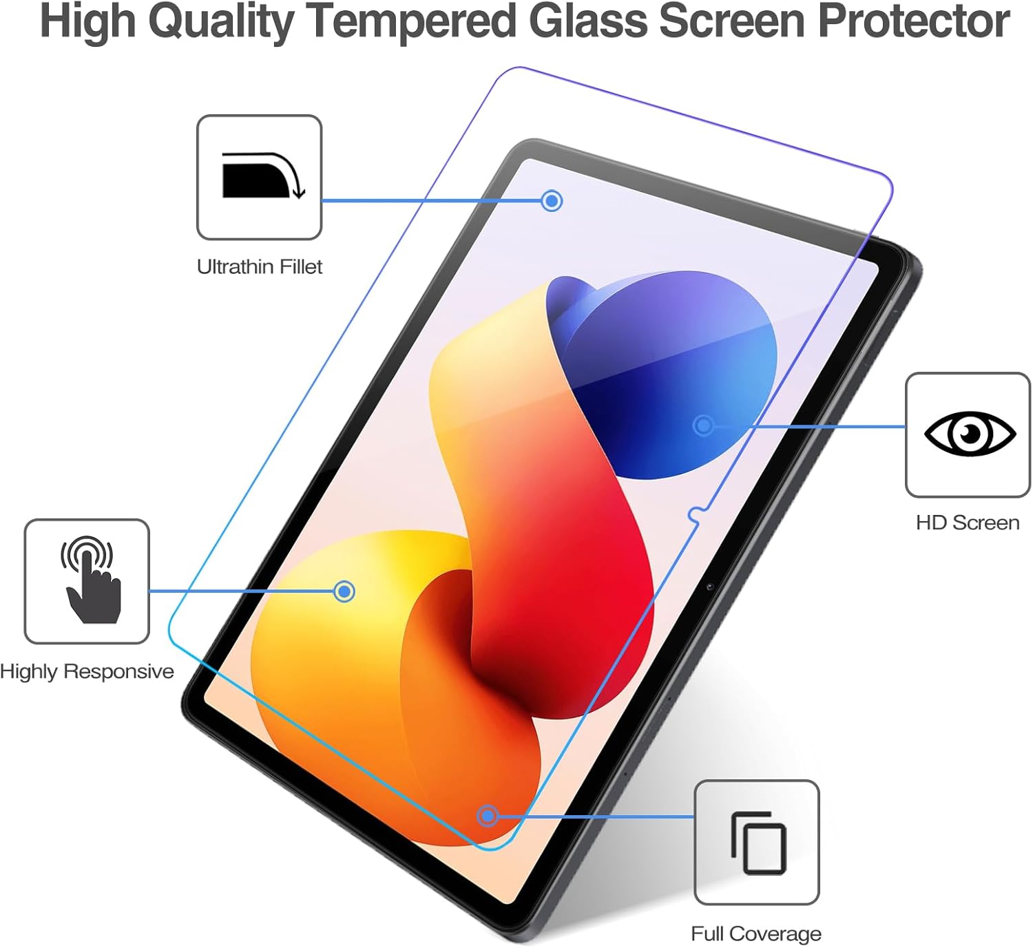 Xiaomi Redmi Pad 2 Pro Glass Screen Protector [2 Pack}