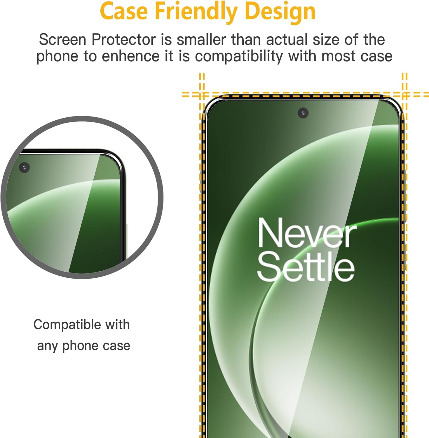 OnePlus 15R Screen Protector Glass 2 Pack