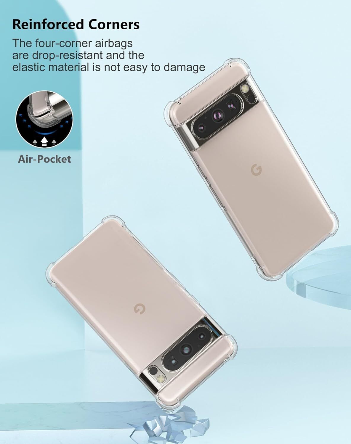Google Pixel 8 / 8 pro Case Clear Silicone Shockproof Gel Phone Cover