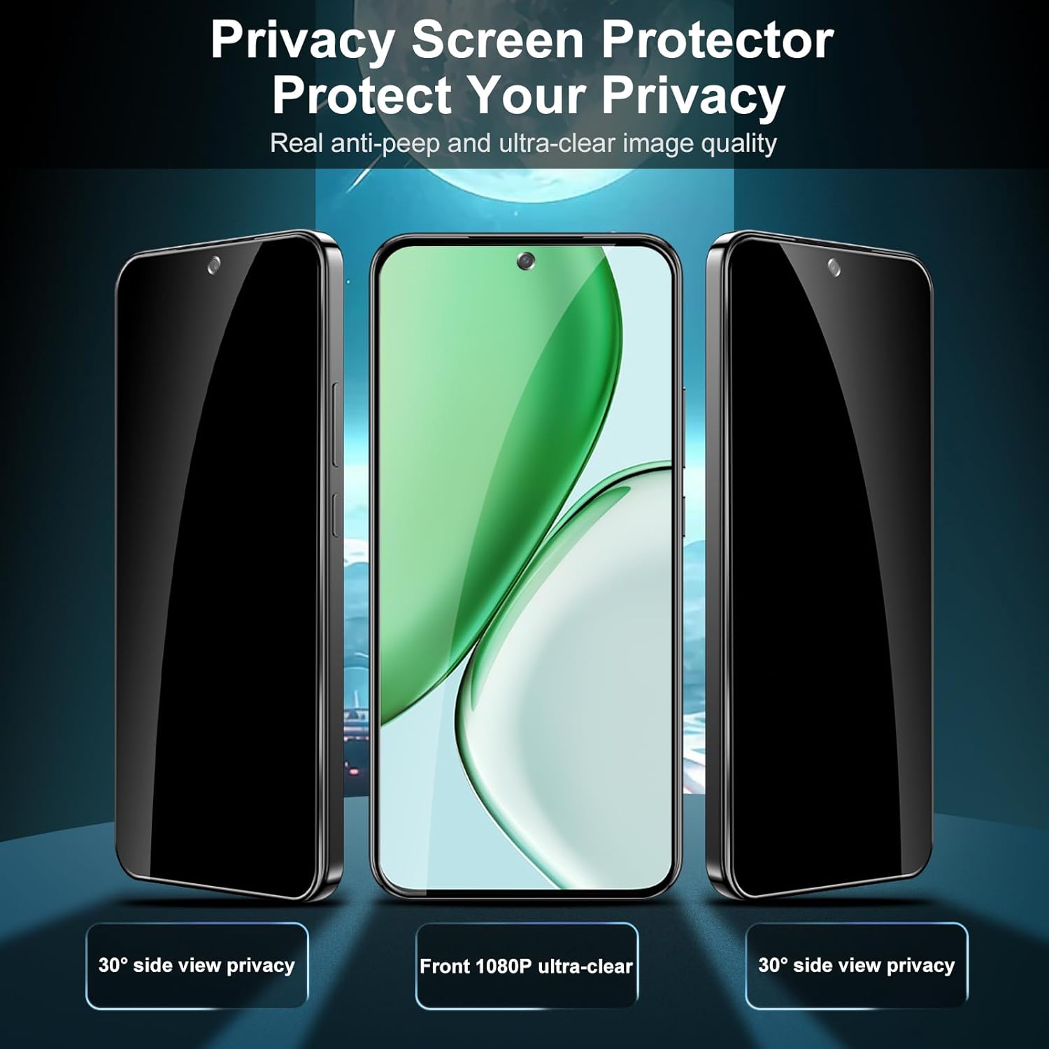 Honor Magic 8 Lite Pro Screen Protector Privacy Anti-Spy 2 Pack