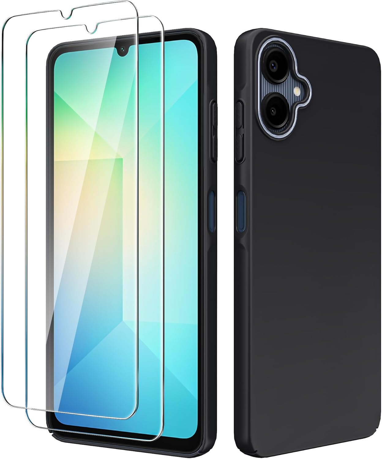 Samsung Galaxy A07 4G Case Black Gel Phone Cover & Screen Protector