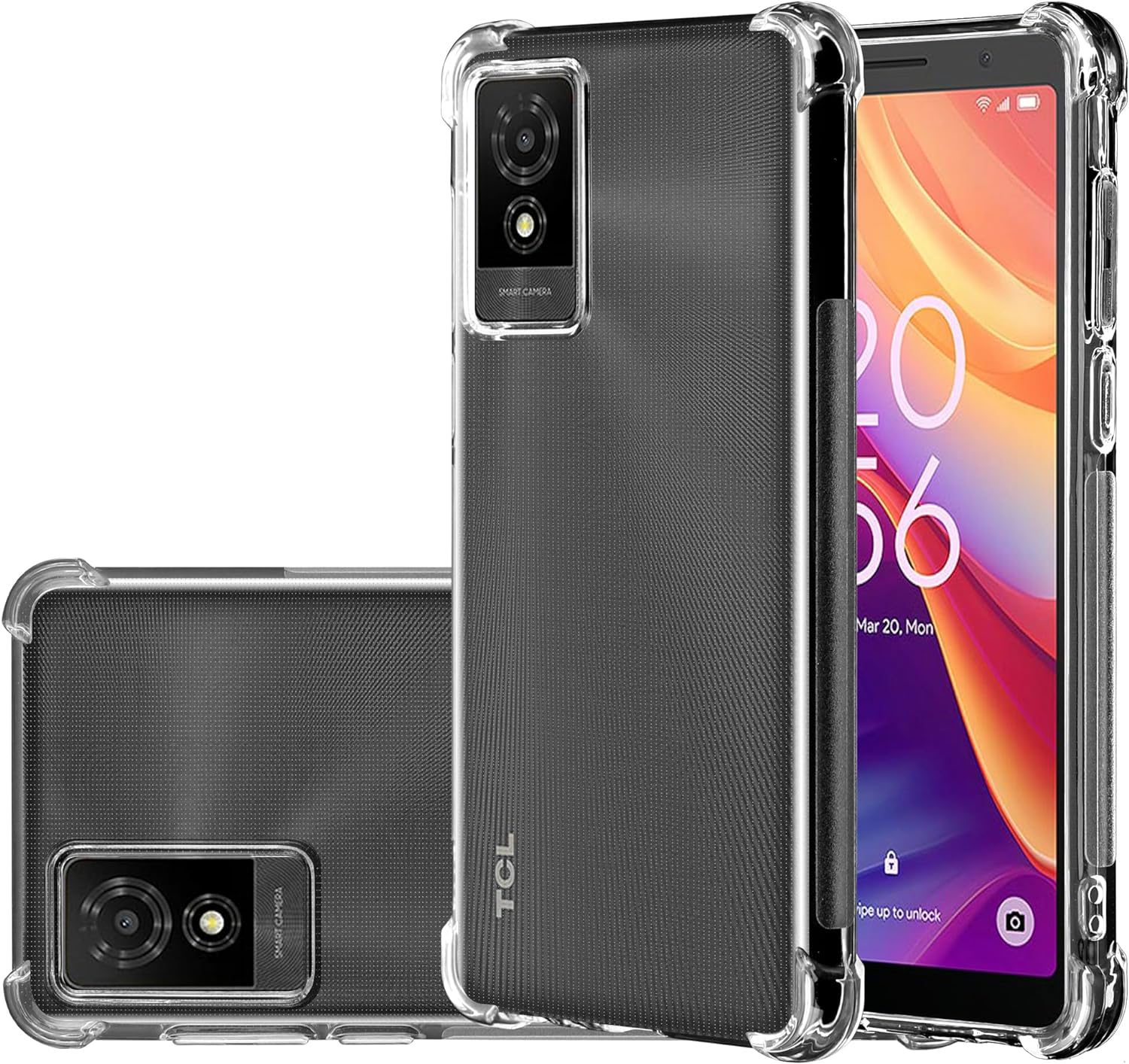 TCL 501 Case Clear Silicone Shockproof Gel Phone Cover