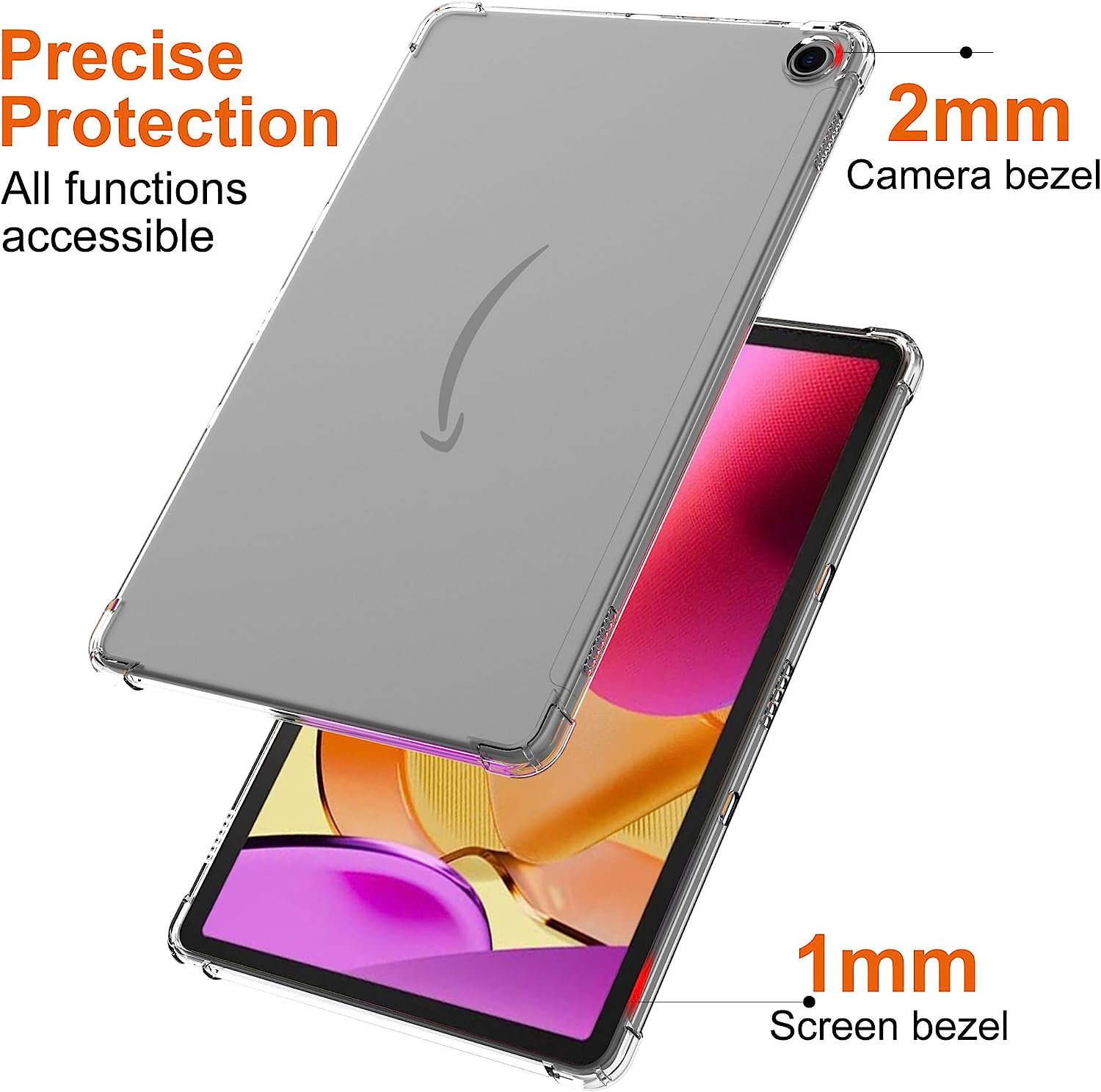 Amazon Fire Max 11 Case Clear Shockproof Cover TPU Silicone