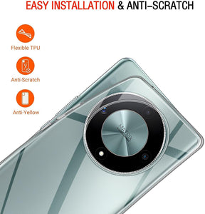Honor Magic 6 Lite Case Clear Silicone Gel Phone Cover