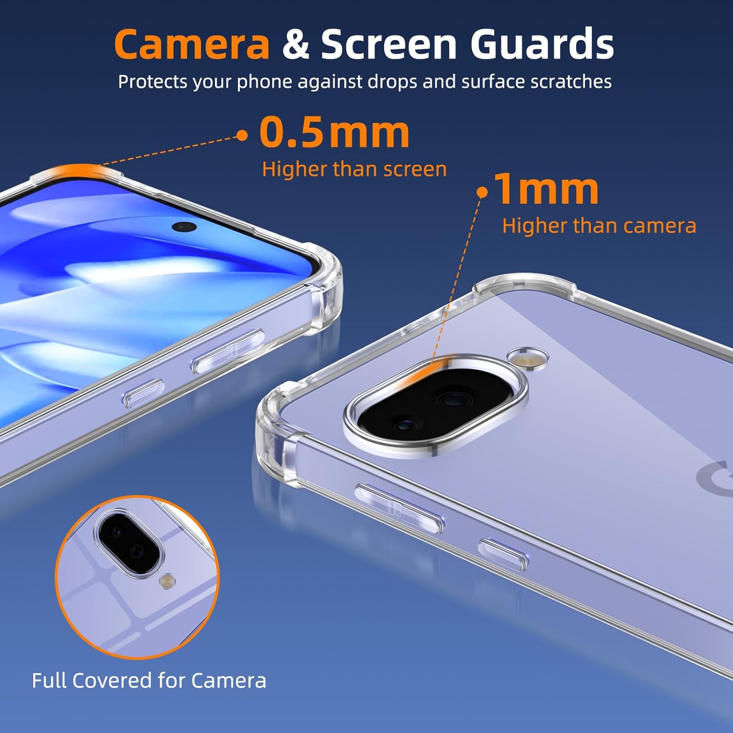 Google Pixel 10a Case Clear Silicone Shockproof Gel Phone Cover