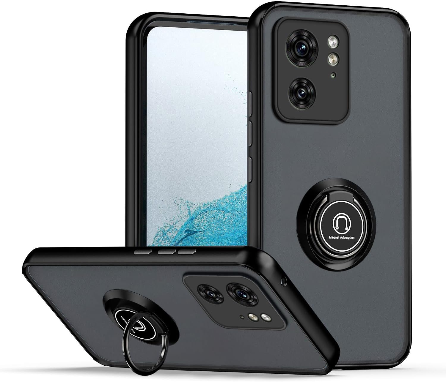 Motorola Edge 40 Case Kickstand Shockproof Cover Heavy Duty & Screen Protector