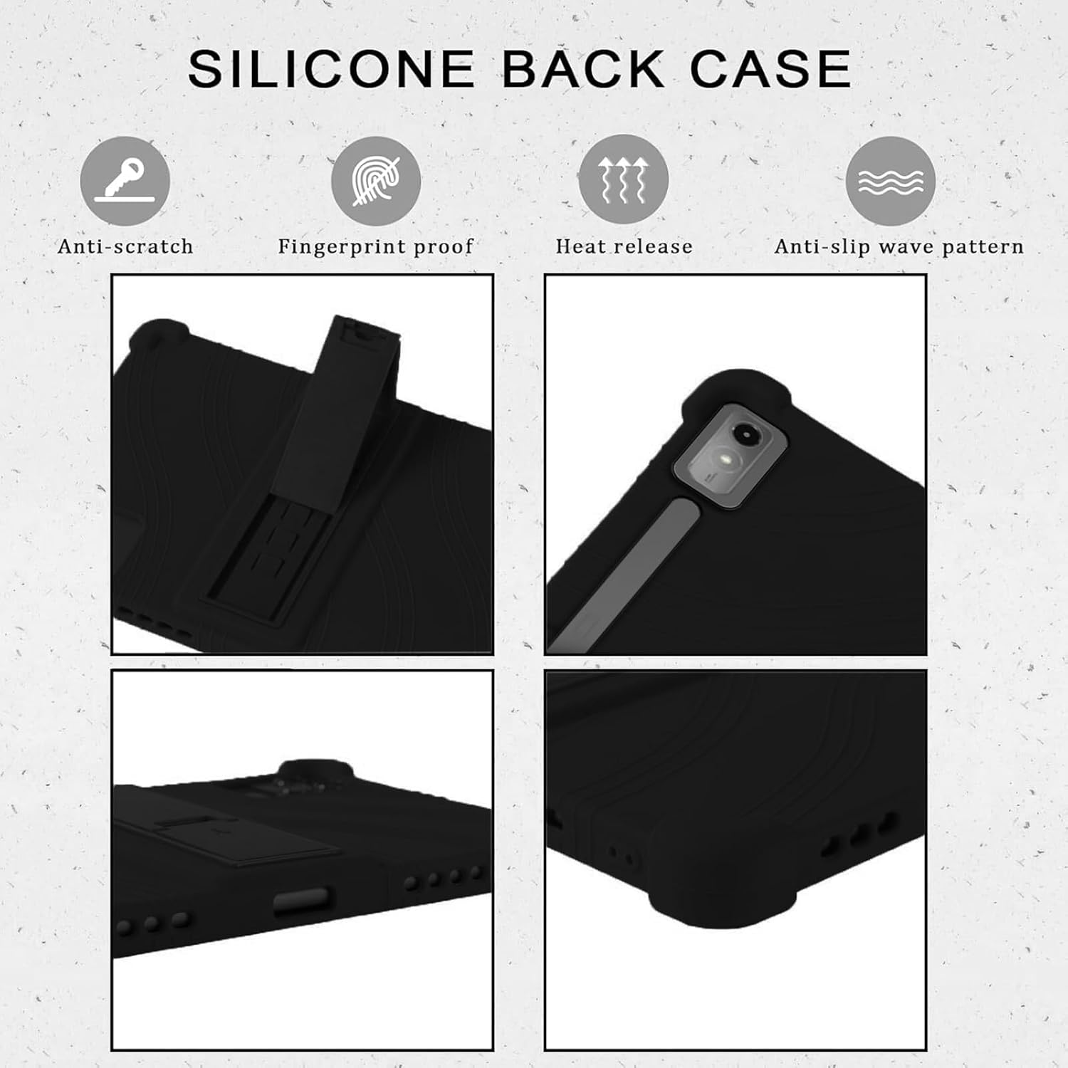 Lenovo Tab P12 Case Tablet Stand Cover Kids Heavy duty Shockproof Black