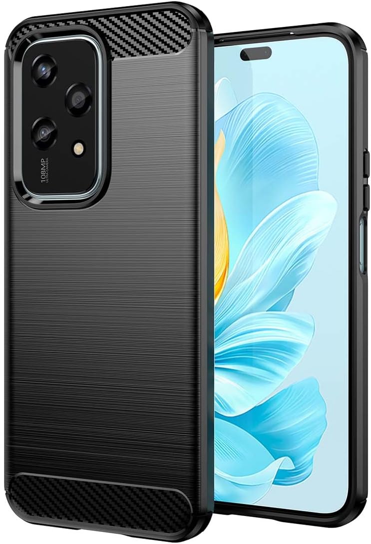 Honor 200 Lite Case Carbon Fibre Phone Cover + Screen Protector