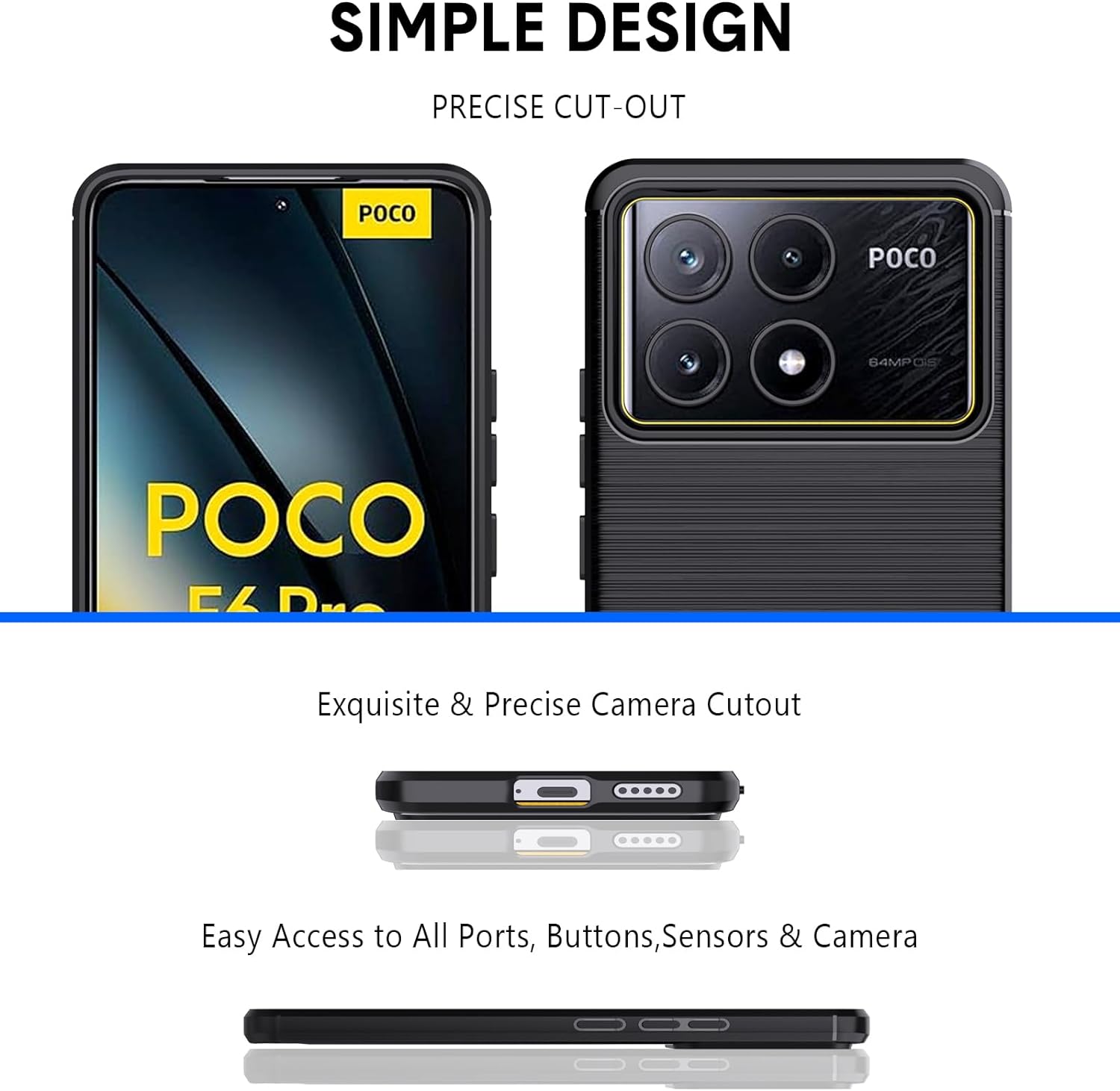 Xiaomi Poco F6 / F6 Pro Case Carbon Fibre Phone Cover
