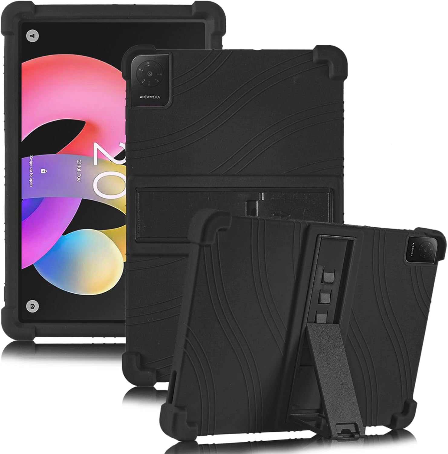 TCL Tab 10L Gen 4 10.1 Inch Case Tablet Stand Cover Kids Heavy duty Shockproof Black