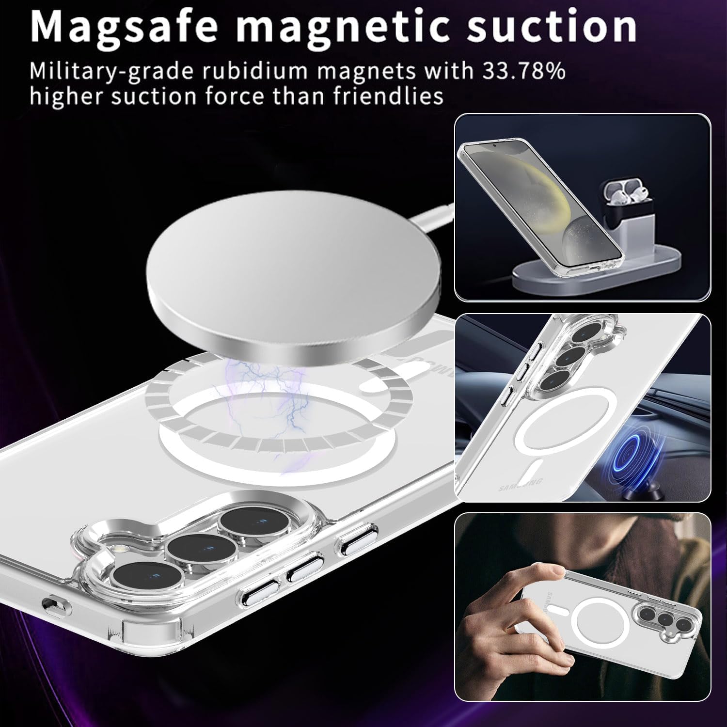 Samsung Galaxy S25 FE Clear Case Magsafe Phone Cover Magnetic