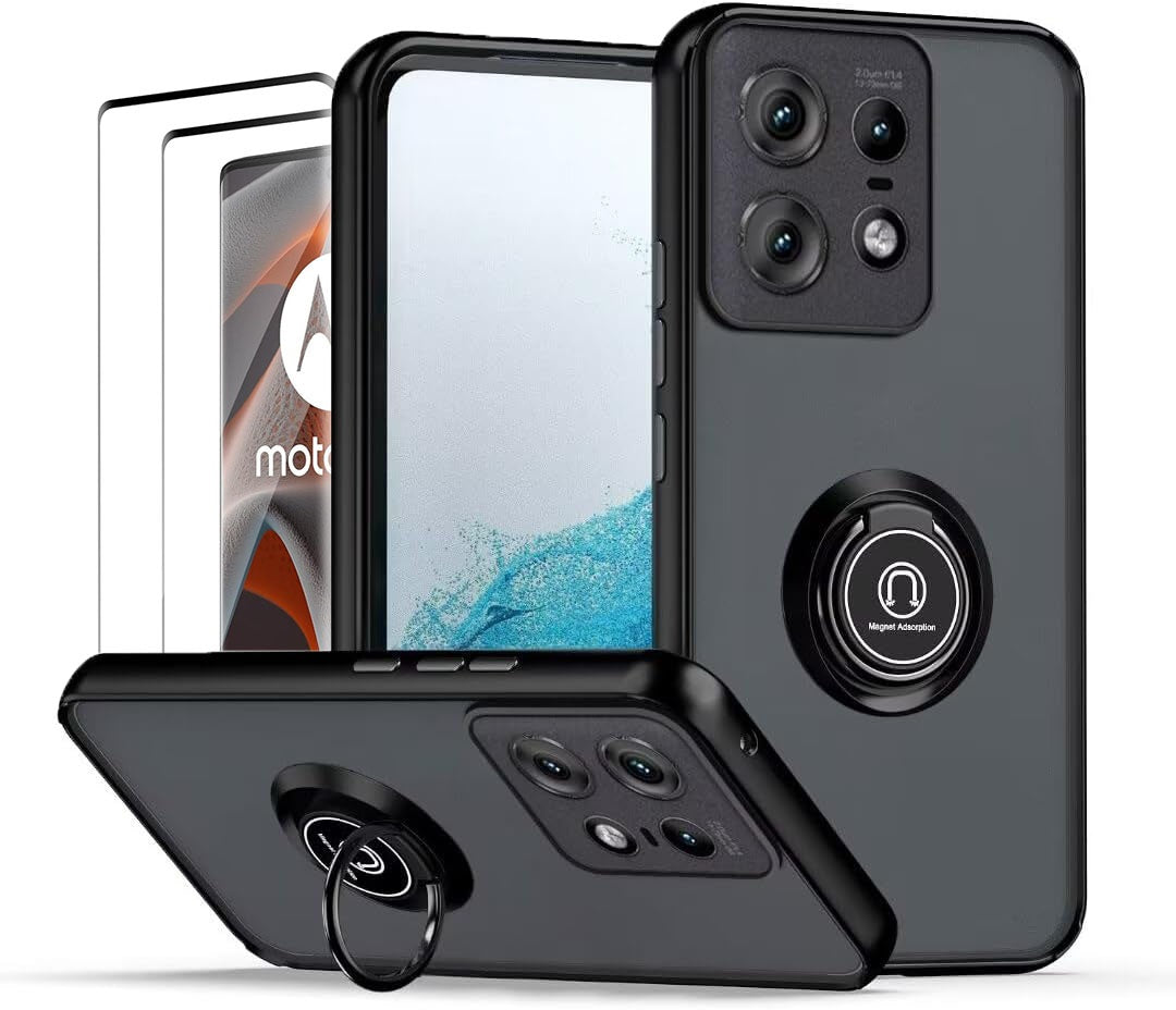Motorola Edge 50 Pro Case Kickstand Shockproof Cover Heavy Duty & Screen Protector