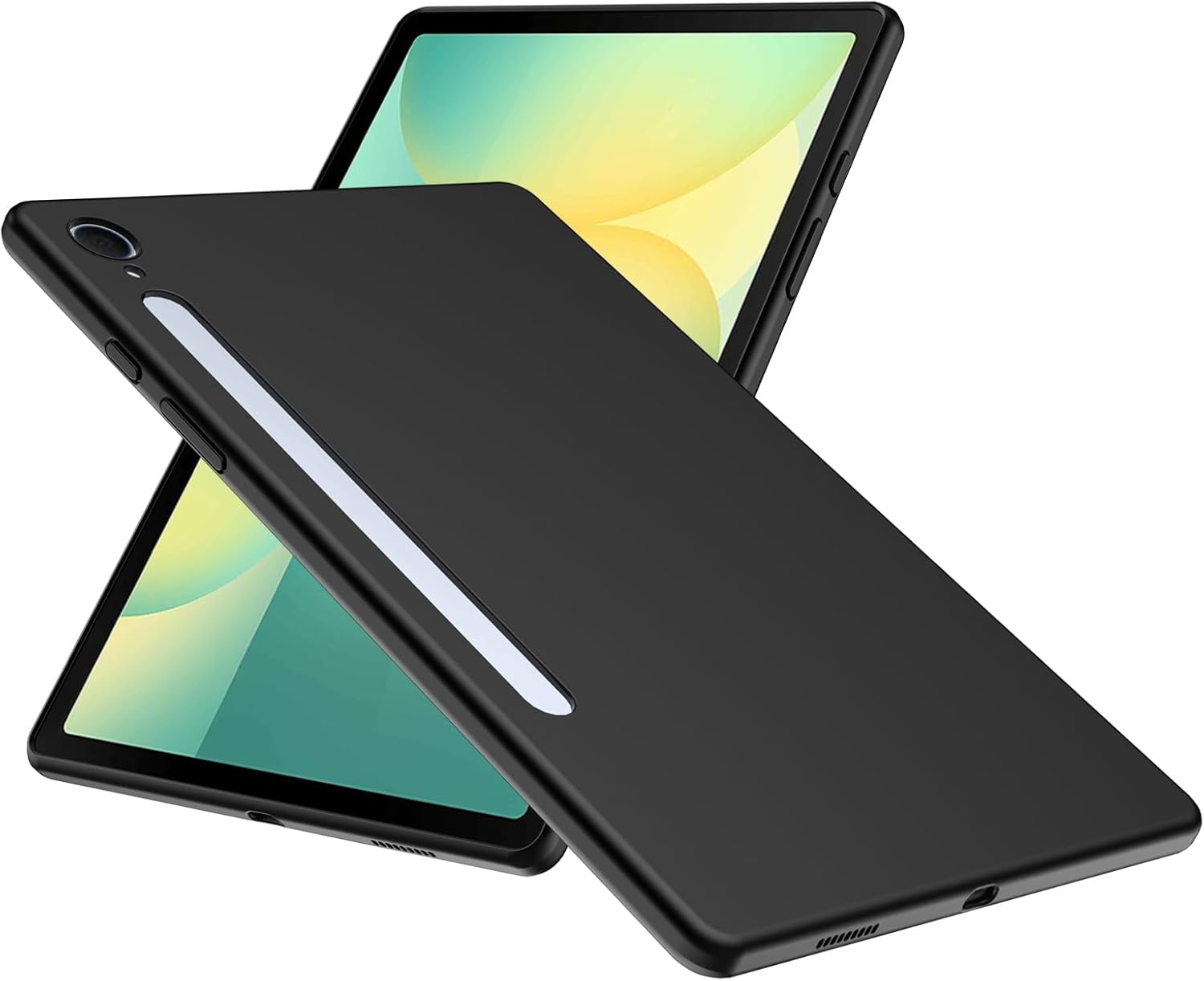 Samsung Tab S7 S8 S9 S10 Plus Ultra + FE Case Black Tablet Cover Gel