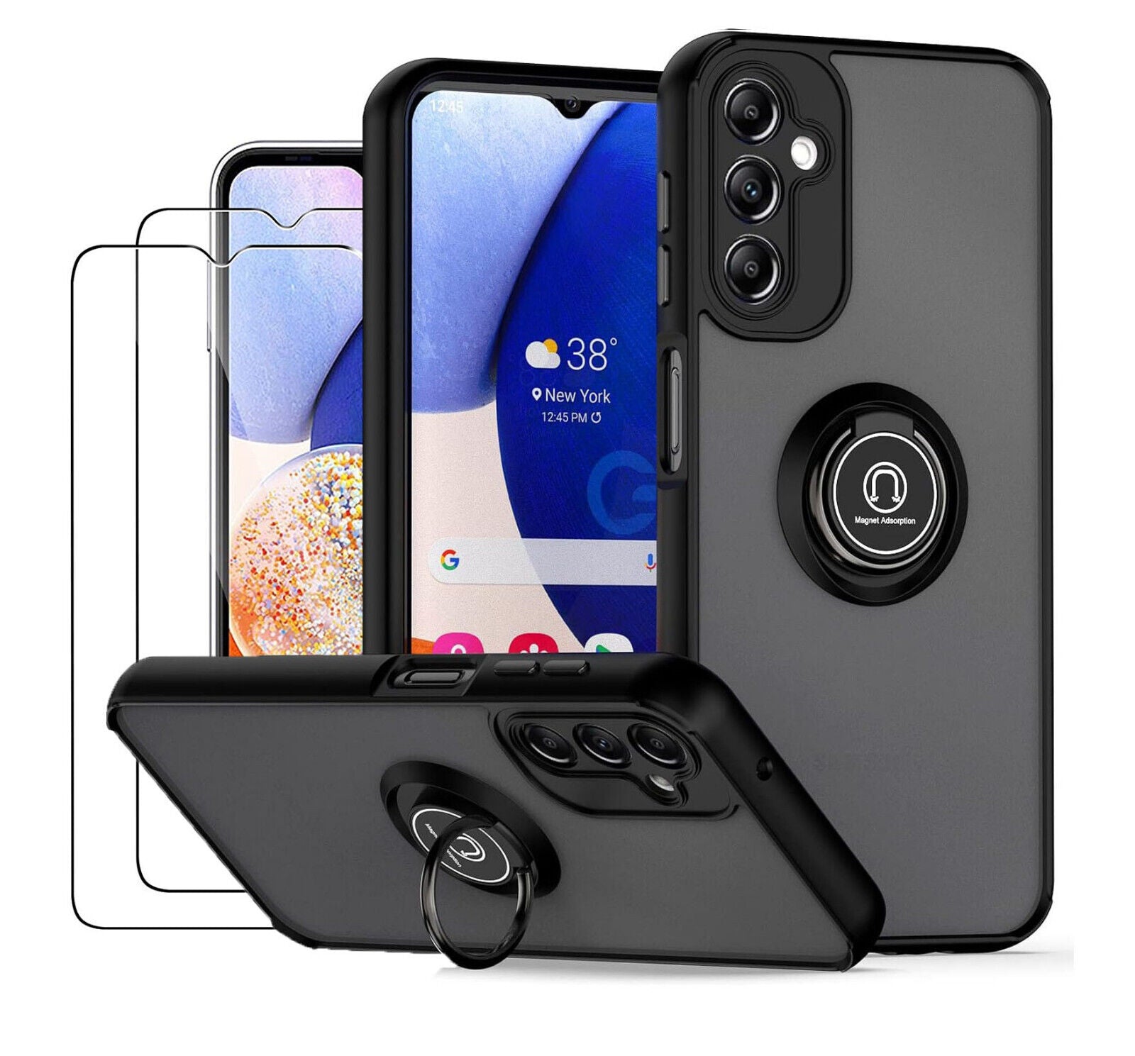 Samsung Galaxy A14 4G/5G Case Kickstand Shockproof Cover Heavy Duty & Screen Protector