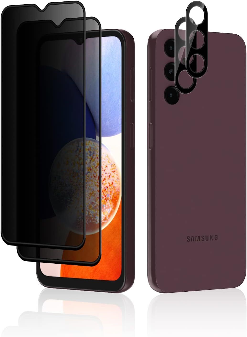 Samsung Galaxy A14 4G/5G Screen Protector Privacy Anti-Spy + Camera