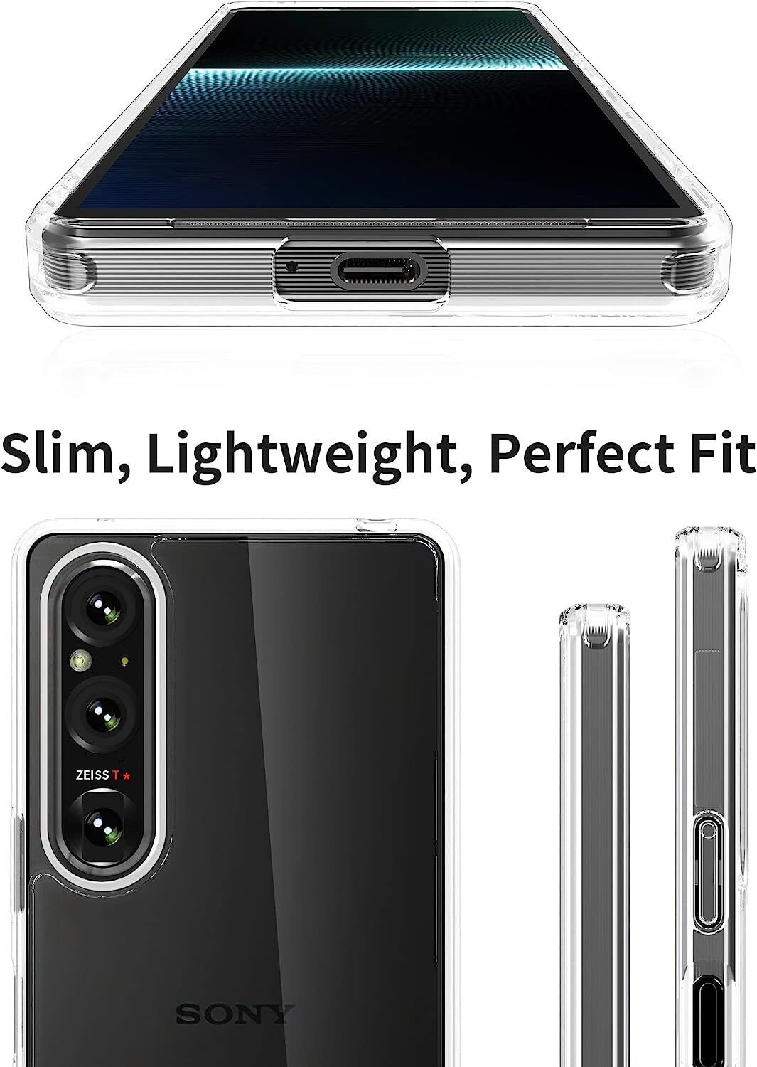 Sony Xperia 1 V Case Clear Silicone Gel Phone Cover