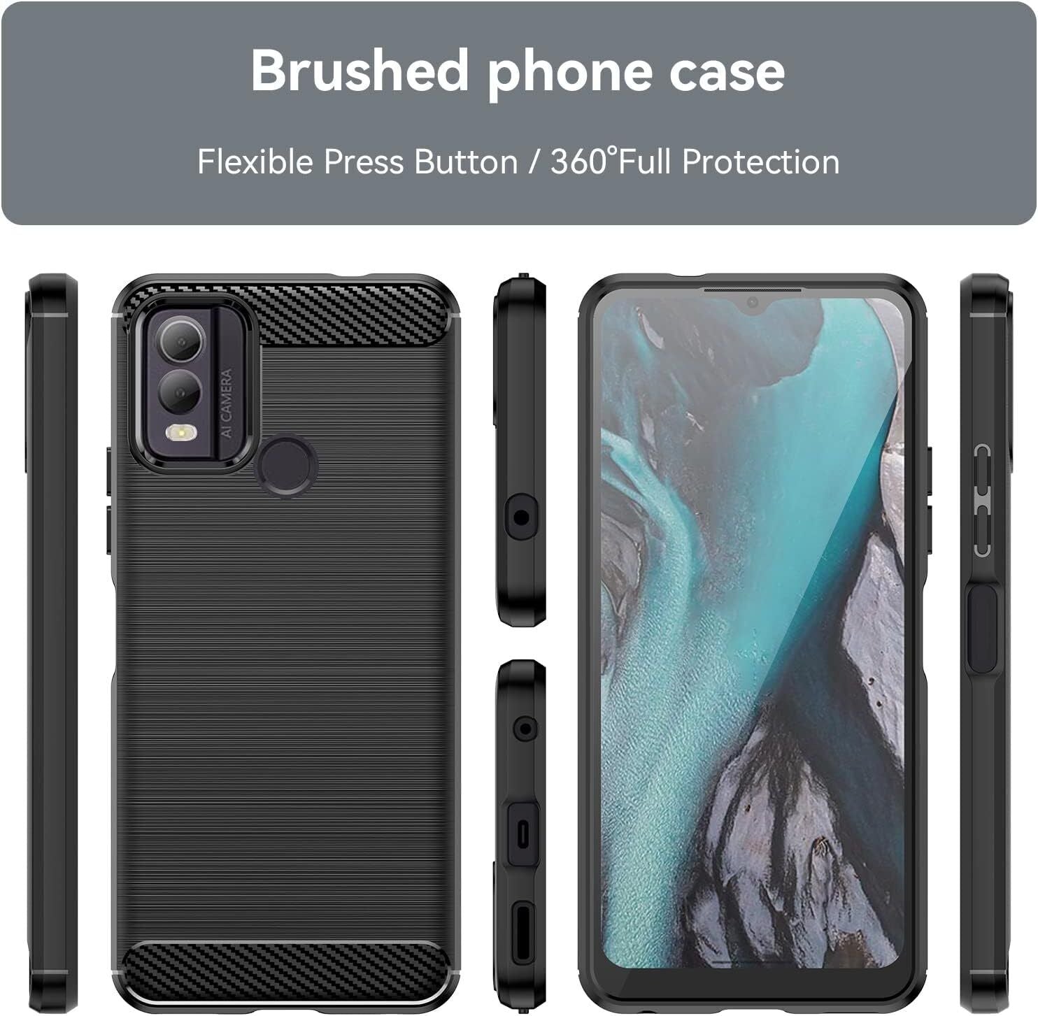 Nokia C32 Case Carbon Fibre Phone Cover